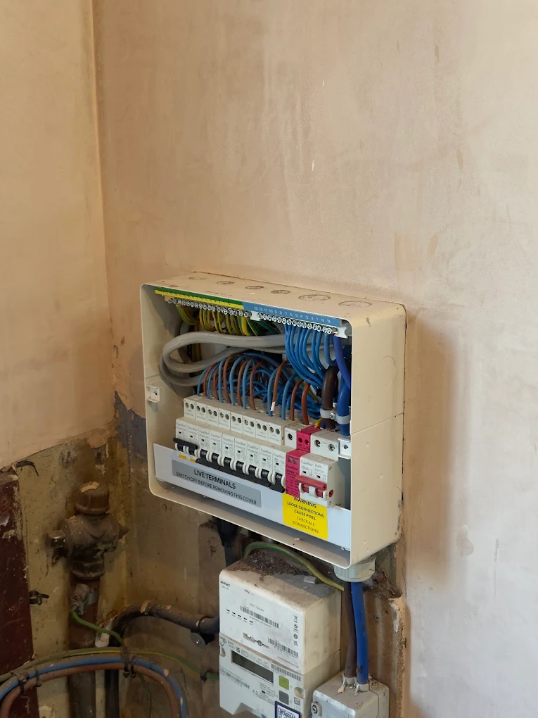 Consumer unit replacement with meter in older Bristol property